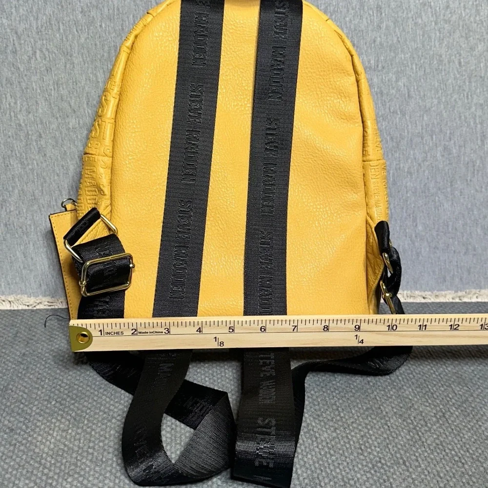 Steve Madden Mustard Yellow Athleisure Festival Mini Backpack with Card Holder